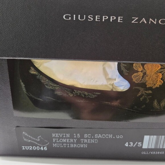 Giuseppe Zanotti Kevin Black Gold Floral Loafers Shoes US10.5 IT 43.5 main image 14